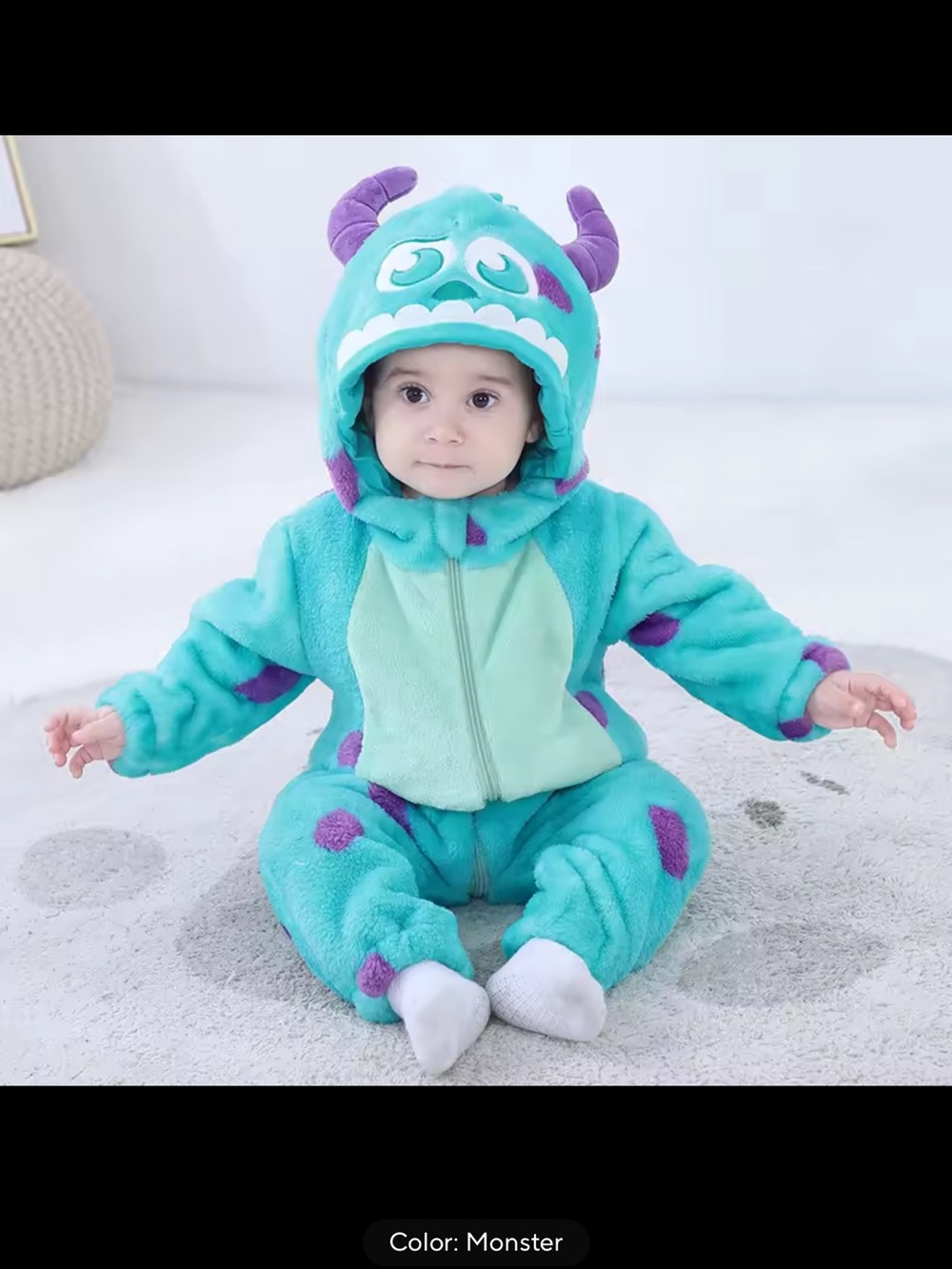 Monsters Inc Sully costume 1-3m GUC